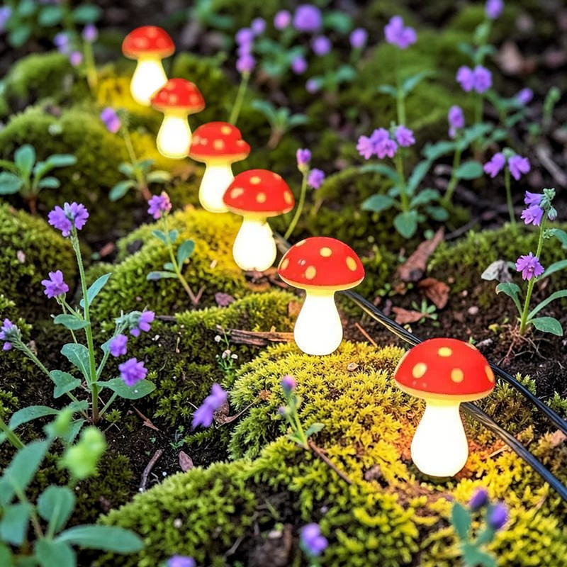Outdoor Solar Lights | 12-Pack Decorative Mushroom Lights with 8 Modes | Weatherproof Garden Lighting for Enchanting Atmosphere 7