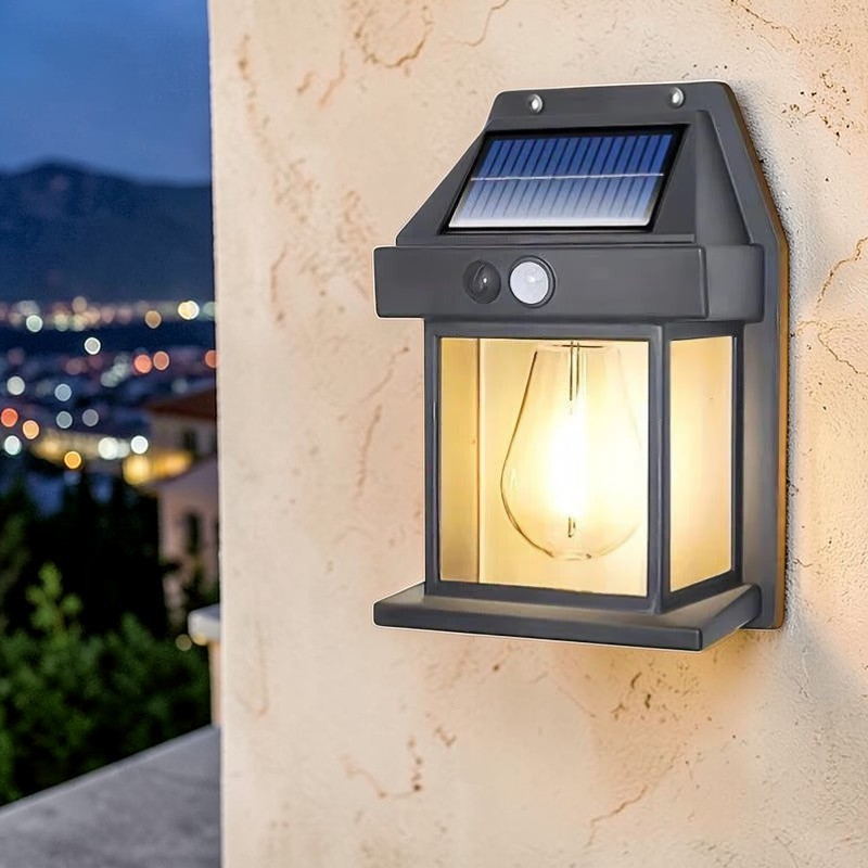 Outdoor Solar Wall Lights | Motion-Activated Solar Powered Wall Lamps with Adjustable Modes | Weatherproof Lighting for Enhanced Safety 0