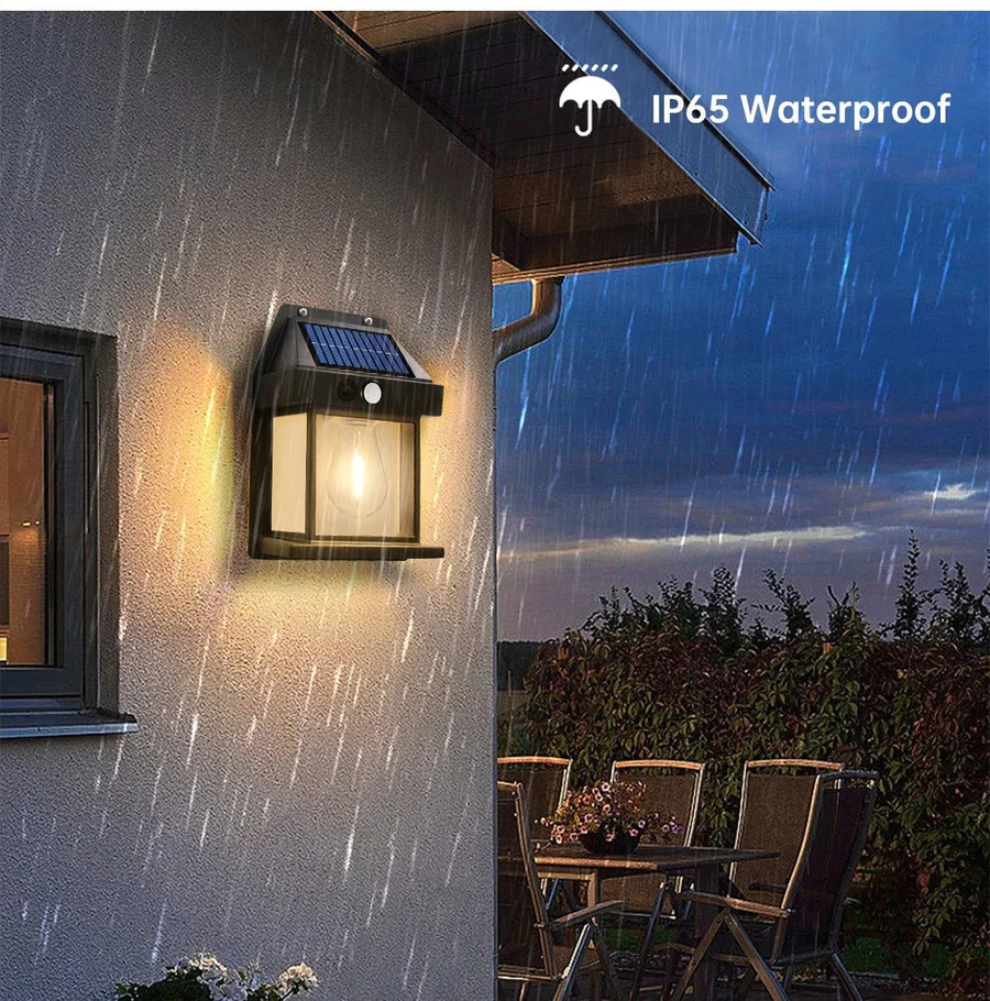 Outdoor Solar Wall Lights | Motion-Activated Solar Powered Wall Lamps with Adjustable Modes | Weatherproof Lighting for Enhanced Safety 3