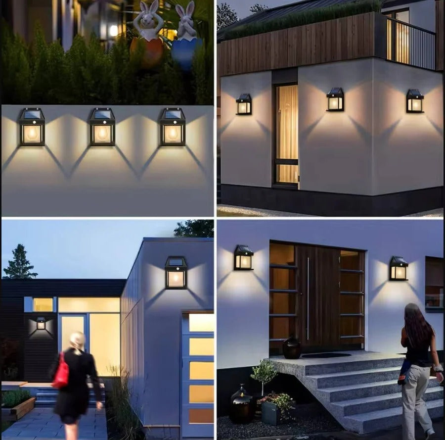 Outdoor Solar Wall Lights | Motion-Activated Solar Powered Wall Lamps with Adjustable Modes | Weatherproof Lighting for Enhanced Safety 4