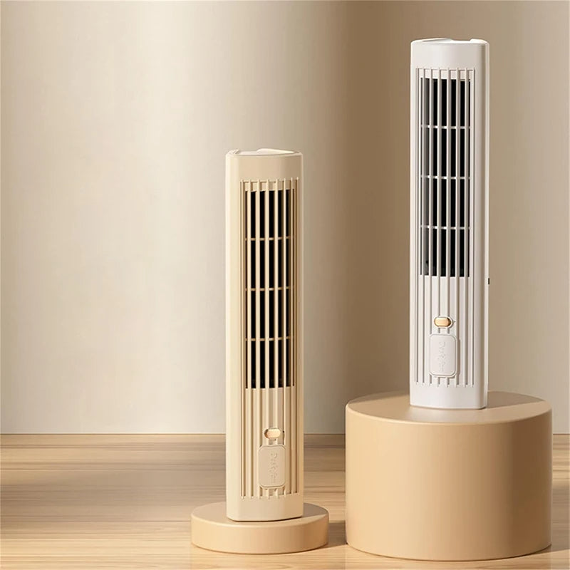 Portable Air Conditioner Tower Fan | Bladeless Design with USB Rechargeable Battery | Compact Cooling Solution for Home and Office 4