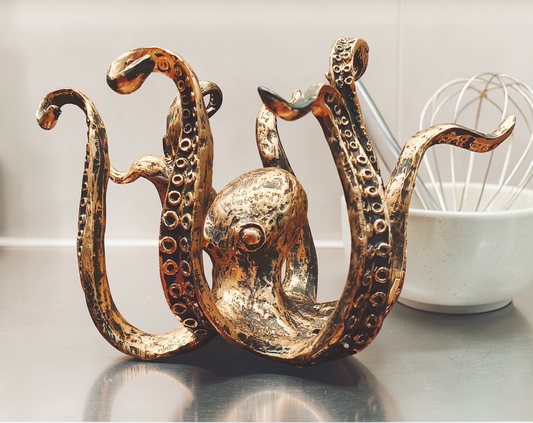 Rustic Octopus Mug Tree with Tentacle Hooks | Unique Coffee Mug Holder for Stylish Kitchen Organization 2