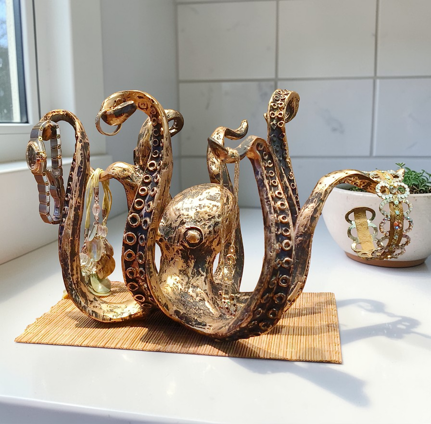 Rustic Octopus Mug Tree with Tentacle Hooks | Unique Coffee Mug Holder for Stylish Kitchen Organization 4