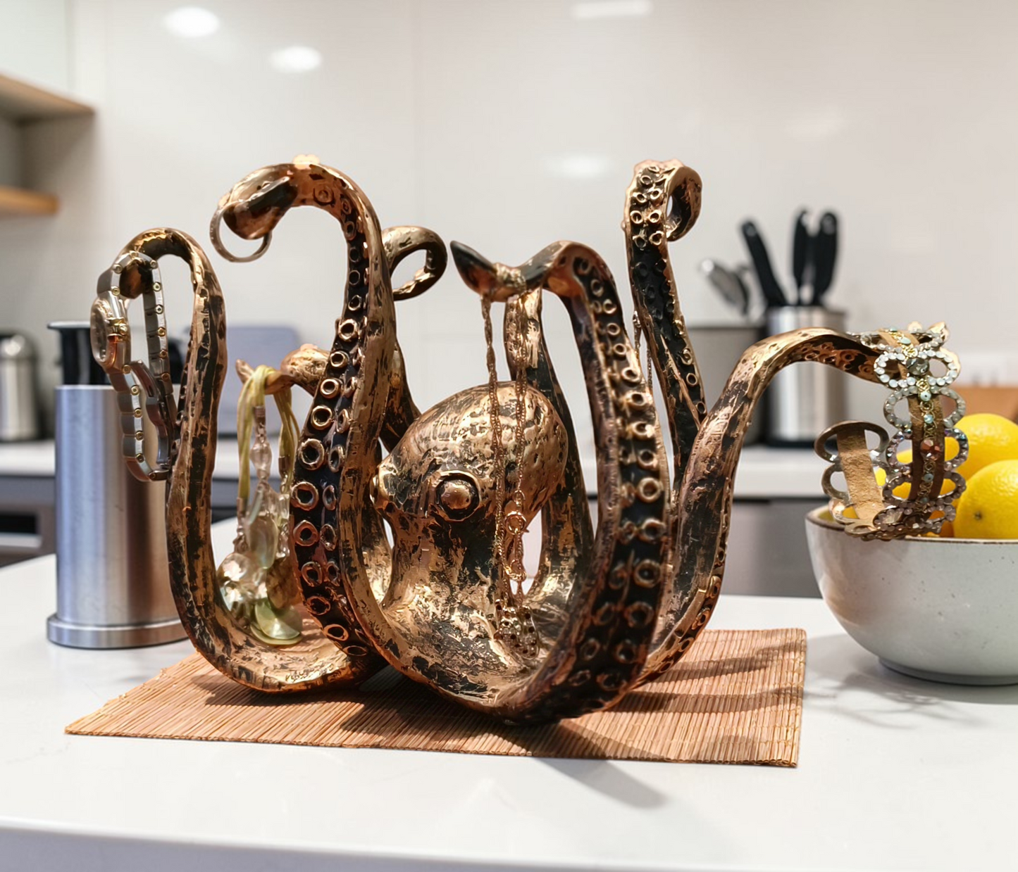 Rustic Octopus Mug Tree with Tentacle Hooks | Unique Coffee Mug Holder for Stylish Kitchen Organization 5