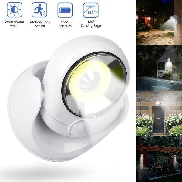 Smart Motion Sensor LED Lamp | 360° Rotatable Base for Indoor & Outdoor Lights 2