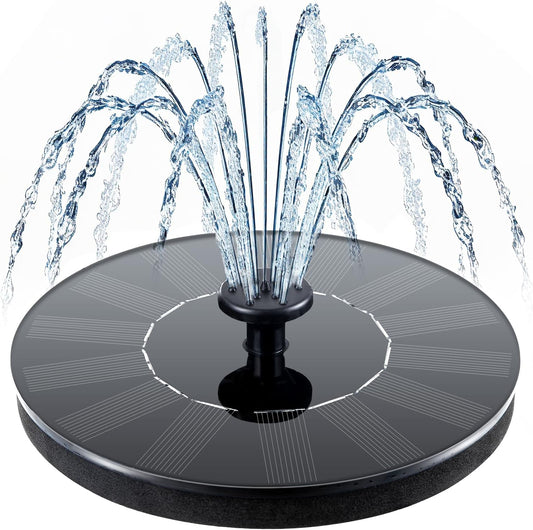 Solar Bird Bath Fountain with LED Light & Customizable Spray Patterns for Enchanting Outdoor Gardens 0