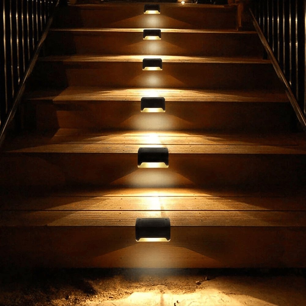Solar Garden Lights | Outdoor Waterproof Stair Lights with Dusk to Dawn Sensor | Reliable Illumination for Safety 0