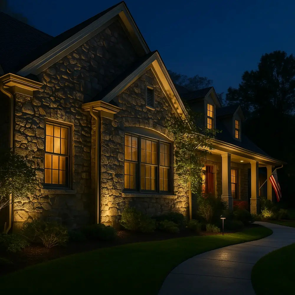 Solar Landscape Spotlights | Solar Powered Security Light with Adjustable Colors | Eco-Friendly Outdoor Illumination for Pathways 7
