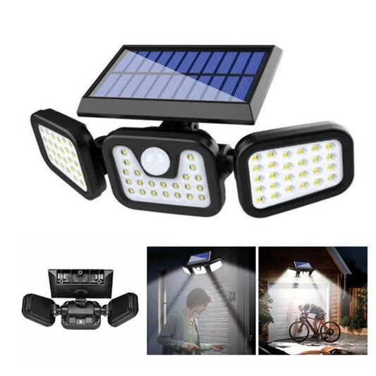 Solar Lights Outdoor | 74 LED Motion Sensor Light with Adjustable Head | Eco-Friendly Security Illumination for Your Home 0