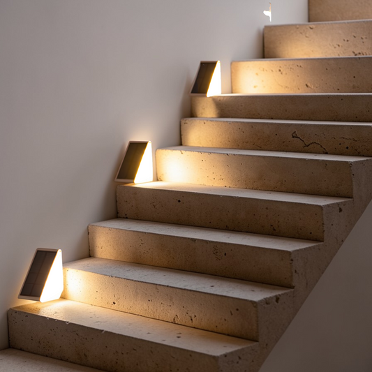 Solar Lights Outdoor | LED Stair Lights with Automatic Dusk Sensor | Weatherproof Illumination for Safe Steps 3