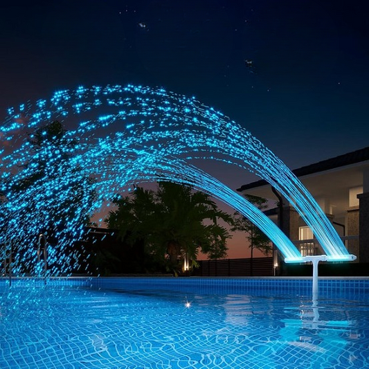 Solar Pool Fountain | RGB LED Water Feature with Remote Control | Stunning Nighttime Ambiance for Swimming Pools 2