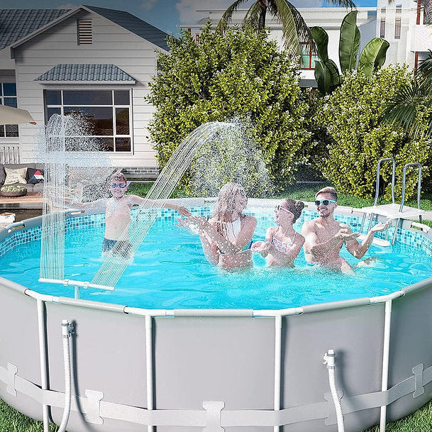 Solar Pool Fountain | RGB LED Water Feature with Remote Control | Stunning Nighttime Ambiance for Swimming Pools 6