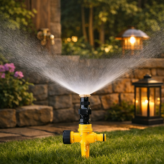 360° Garden Sprinkler System with Adjustable Spray Patterns | Efficient Watering Solution for Lawns and Gardens