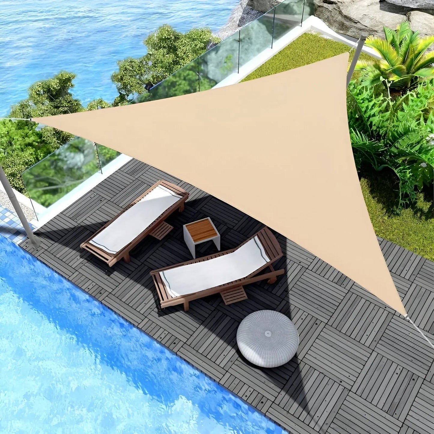 Stylish Shade Sails | Triangle Sun Shade Sail with UV Protection | Durable Polyester for Outdoor Patio Comfort 0