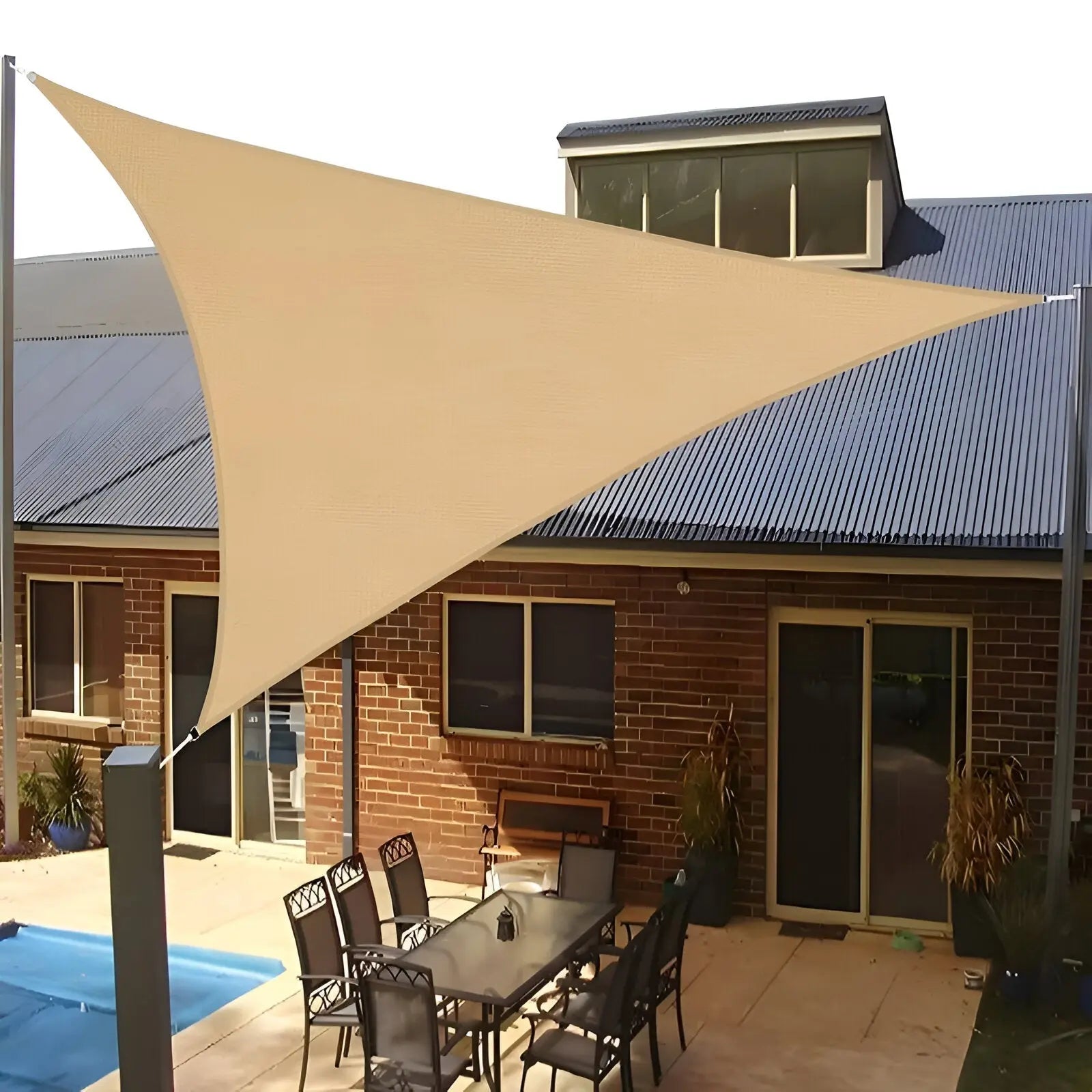 Stylish Shade Sails | Triangle Sun Shade Sail with UV Protection | Durable Polyester for Outdoor Patio Comfort 2