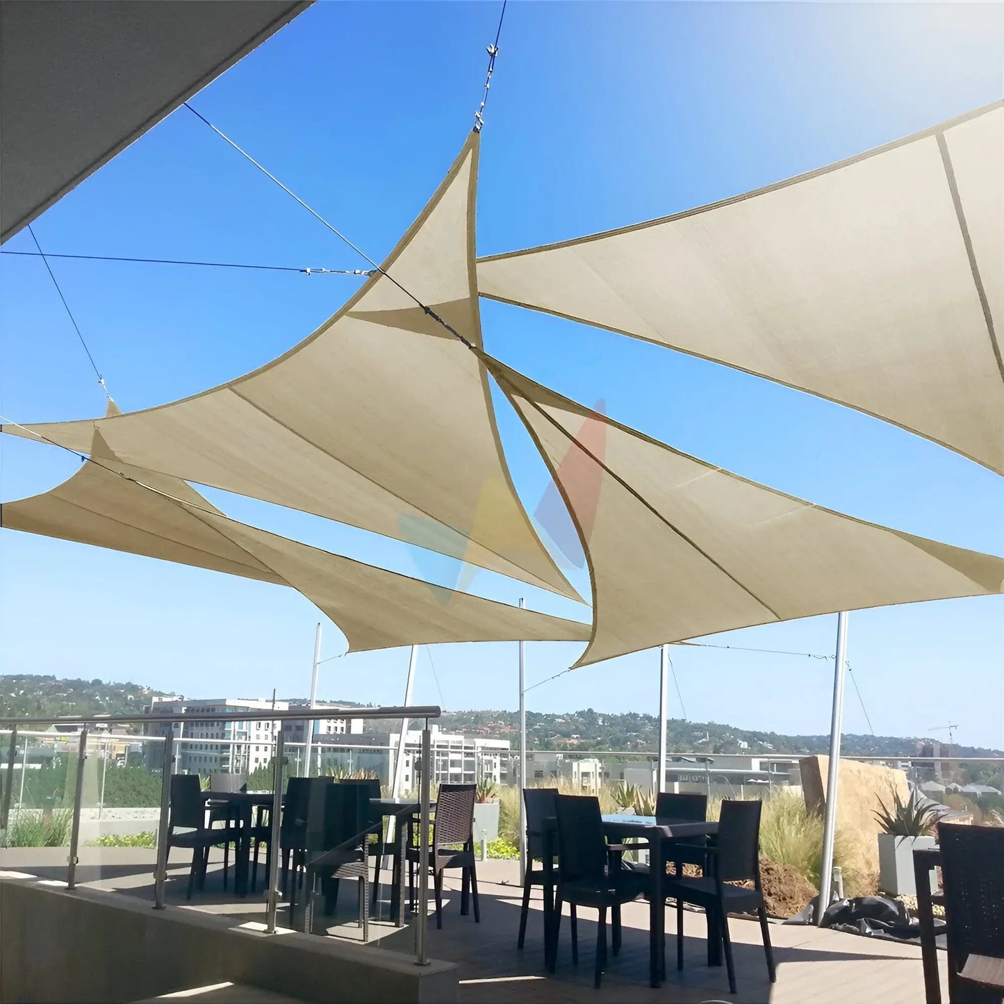 Stylish Shade Sails | Triangle Sun Shade Sail with UV Protection | Durable Polyester for Outdoor Patio Comfort 4
