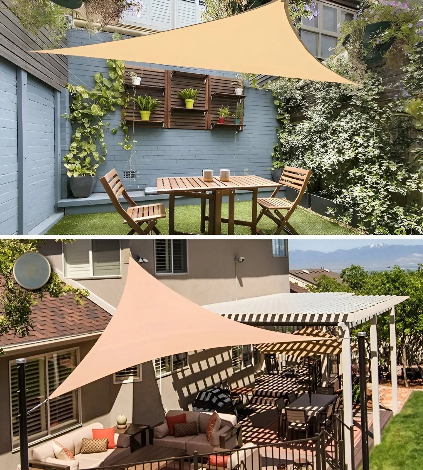 Stylish Shade Sails | Triangle Sun Shade Sail with UV Protection | Durable Polyester for Outdoor Patio Comfort 5