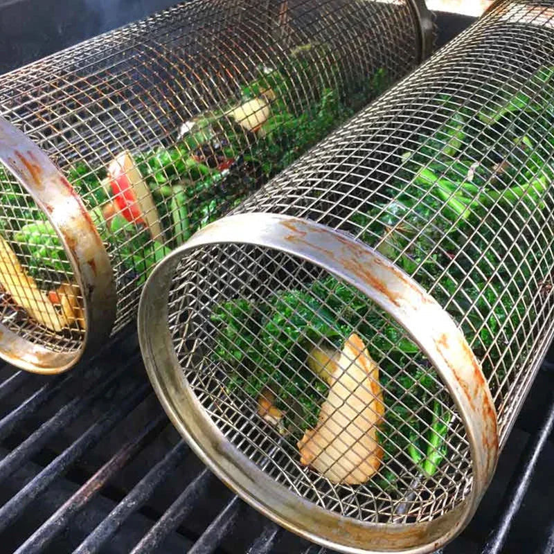 Ultimate Grill Basket | Stainless Steel BBQ Grill Basket with 360-Degree Design | Vegetable and Meat Grill Basket for Perfectly Cooked Meals 3