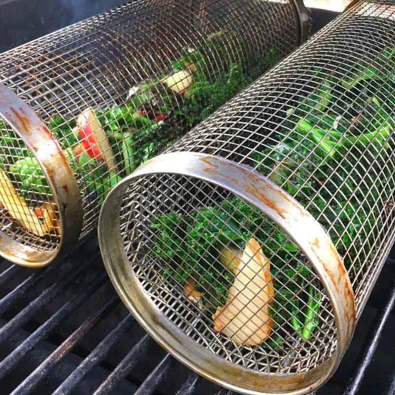 Ultimate Grill Basket | Stainless Steel BBQ Grill Basket with 360-Degree Design | Vegetable and Meat Grill Basket for Perfectly Cooked Meals 3