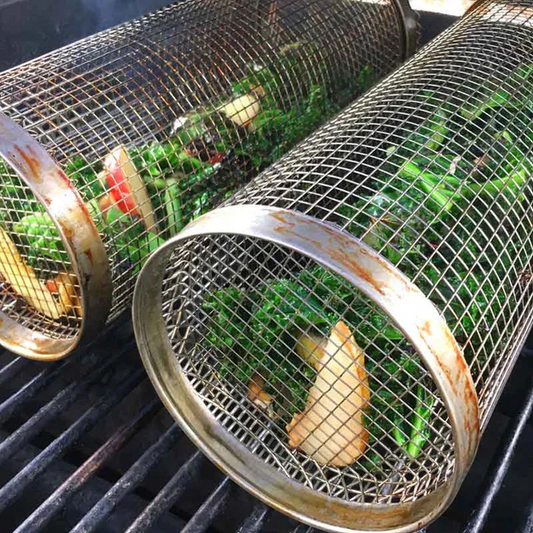 Ultimate Grill Basket | Stainless Steel BBQ Grill Basket with 360-Degree Design | Vegetable and Meat Grill Basket for Perfectly Cooked Meals 3