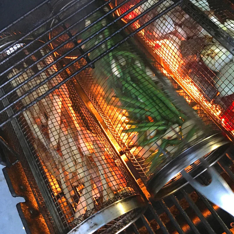 Ultimate Grill Basket | Stainless Steel BBQ Grill Basket with 360-Degree Design | Vegetable and Meat Grill Basket for Perfectly Cooked Meals 4
