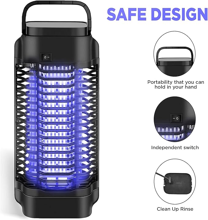 Ultimate Insect Zapper | Electric Bug Zapper Light with 4200V Power | Quiet Indoor & Outdoor Protection for Mosquitoes 0