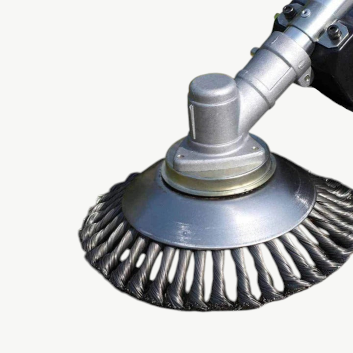 Universal Carbon Steel Weed Brush Trimmer with Twisted Wire Bristles | Efficient Weed Removal for Driveways and Patios 0