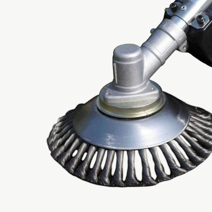 Universal Carbon Steel Weed Brush Trimmer with Twisted Wire Bristles | Efficient Weed Removal for Driveways and Patios 0