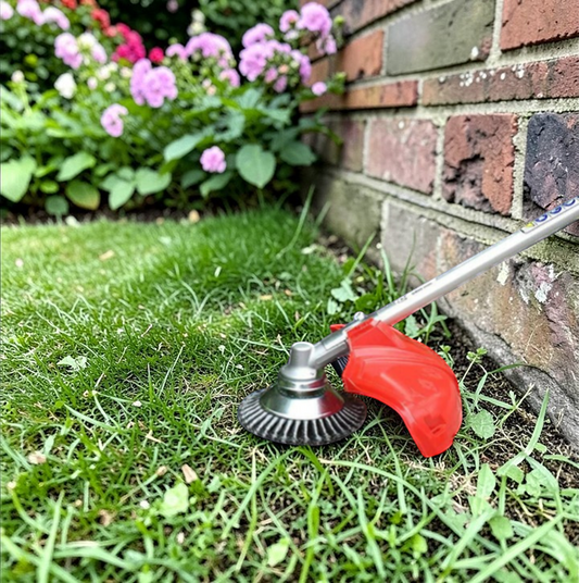 Universal Carbon Steel Weed Brush Trimmer with Twisted Wire Bristles | Efficient Weed Removal for Driveways and Patios 1