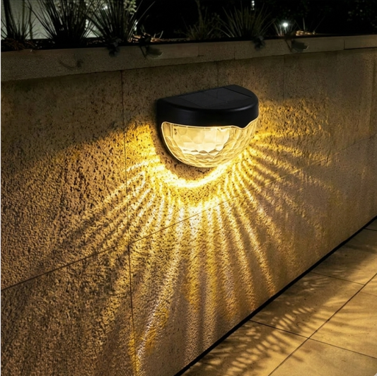 EcoGlow | Solar Garden Lamp with Warm LED & Smart Sensor | Weatherproof Outdoor Lights for Year-Round Illumination