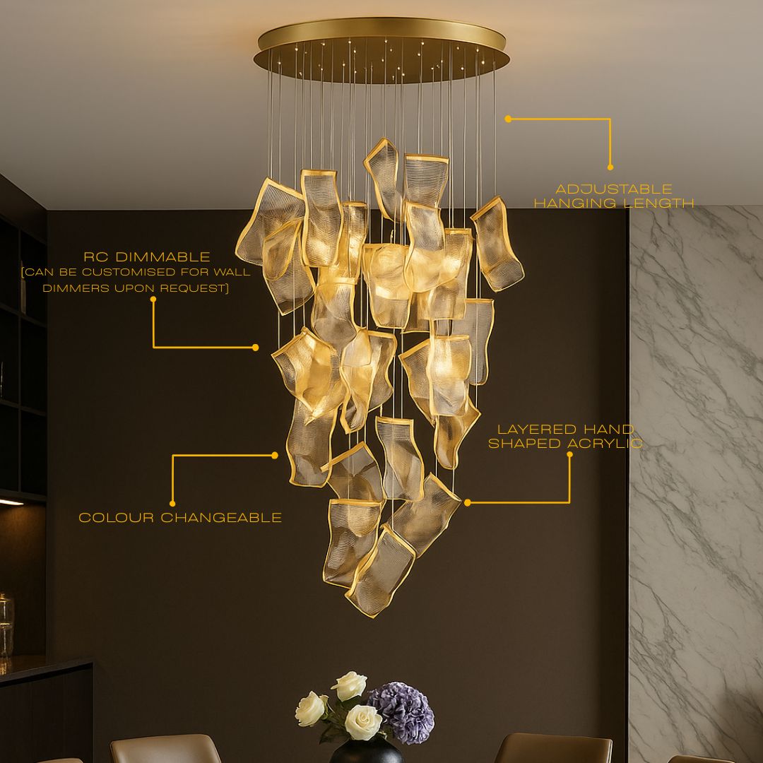 Zephyr Collection | Modern Chandelier Light with Adjustable Brightness | Elegant Design for Any Room 3