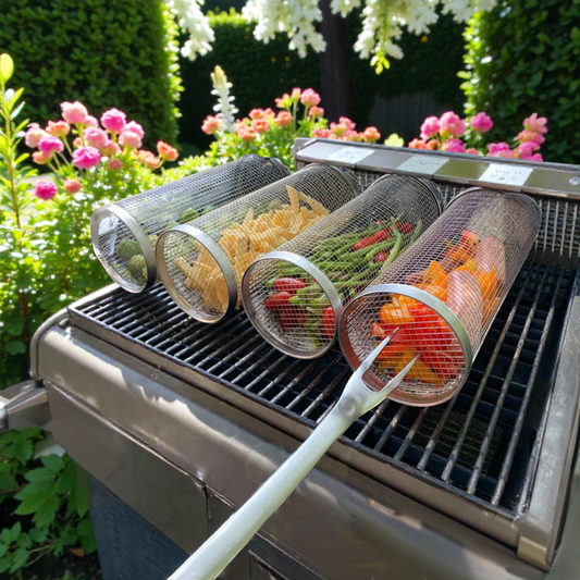 Ultimate Grill Basket | Stainless Steel BBQ Grill Basket with 360-Degree Design | Vegetable and Meat Grill Basket for Perfectly Cooked Meals