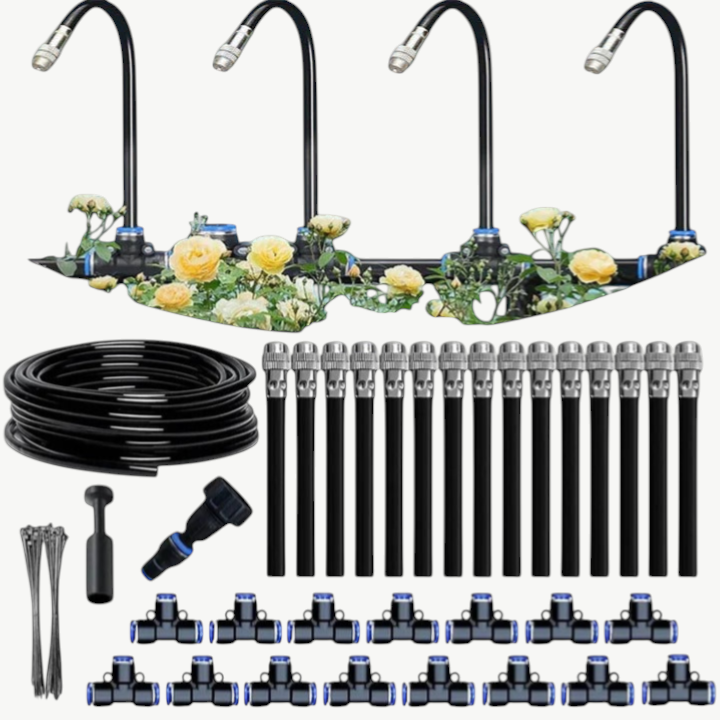 Garden Essentials | Drip Irrigation System with 360° Flexible Hose | Water-Efficient Solution for Healthy Plant Growth