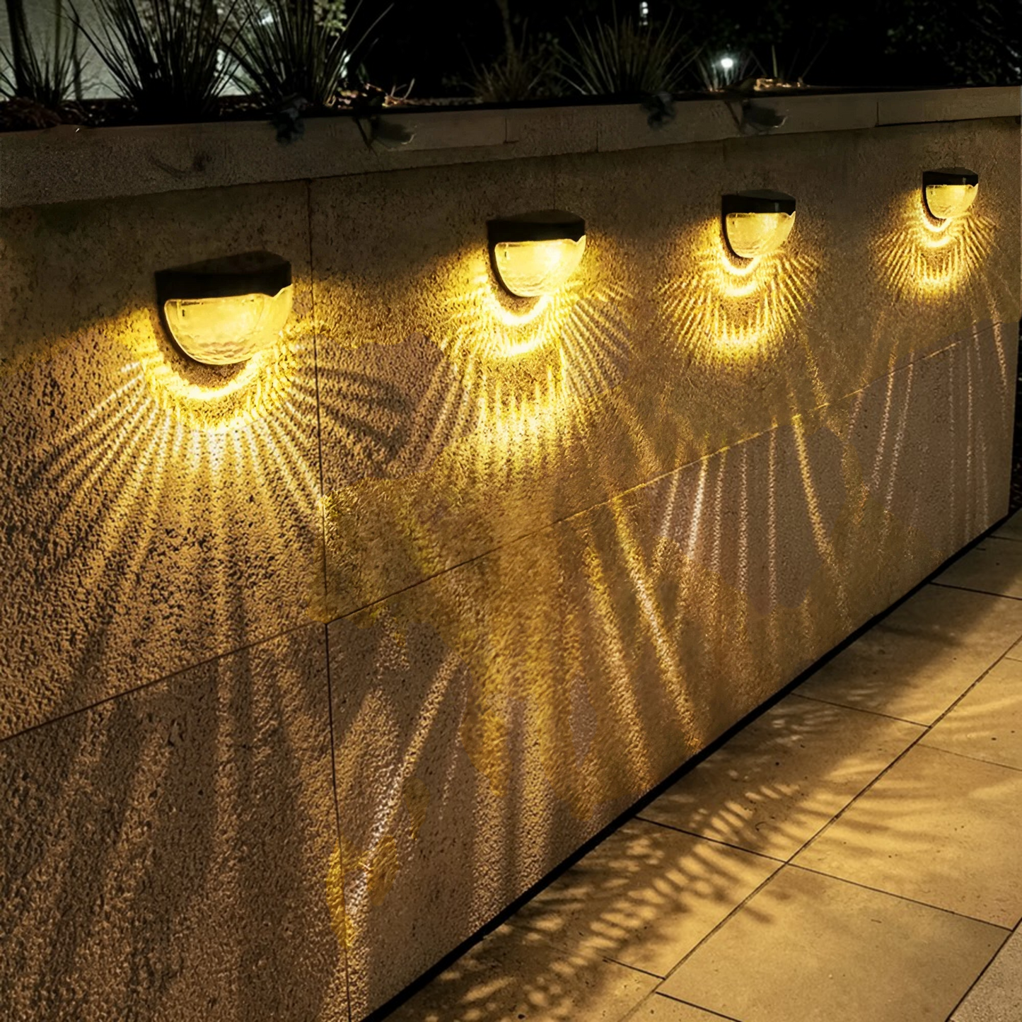 EcoGlow | Solar Garden Lamp with Warm LED & Smart Sensor | Weatherproof Outdoor Lights for Year-Round Illumination