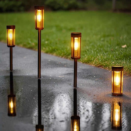 EcoGlow | Solar Garden Lights with Automatic Dusk Activation | Durable Outdoor Illumination for Effortless Yard Lighting