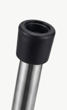 Rinef high pressure tripod sprinkler with 360° coverage and adjustable height, made of stainless steel and ABS in green and white.